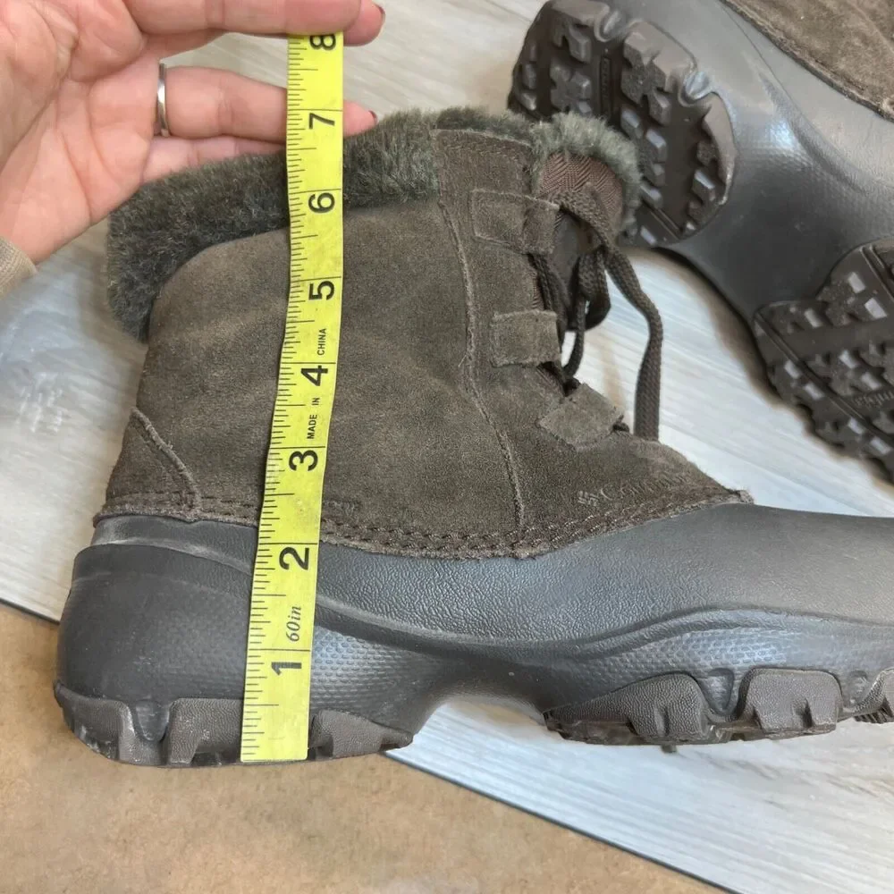 Columbia Sierra Summette Shorty Winter Boot Women's Size 8.5 Brown Suede 200Gram